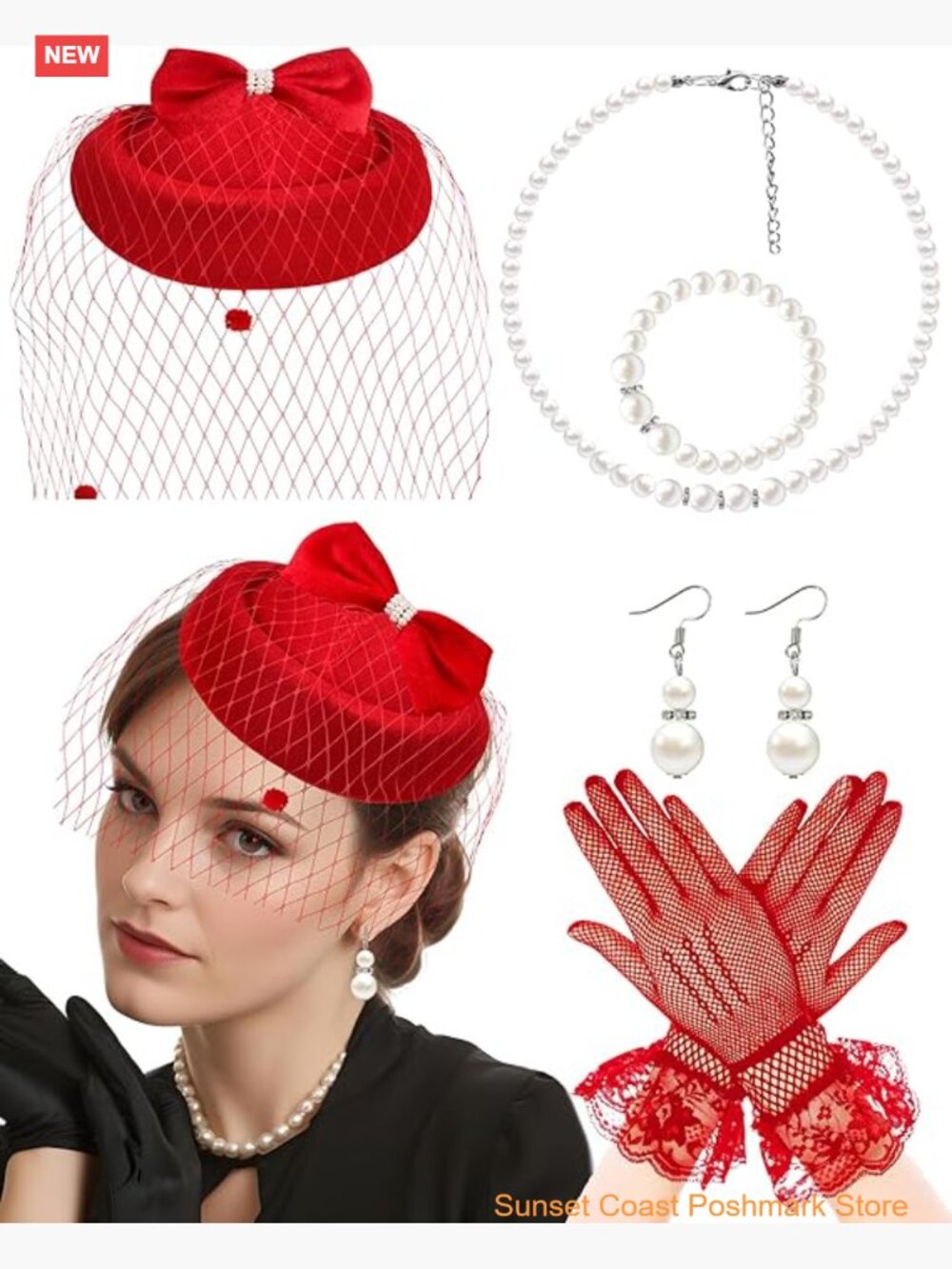 Vintage Pillbox Hat with Veil Fascinator Tea Party Wedding Halloween Hat